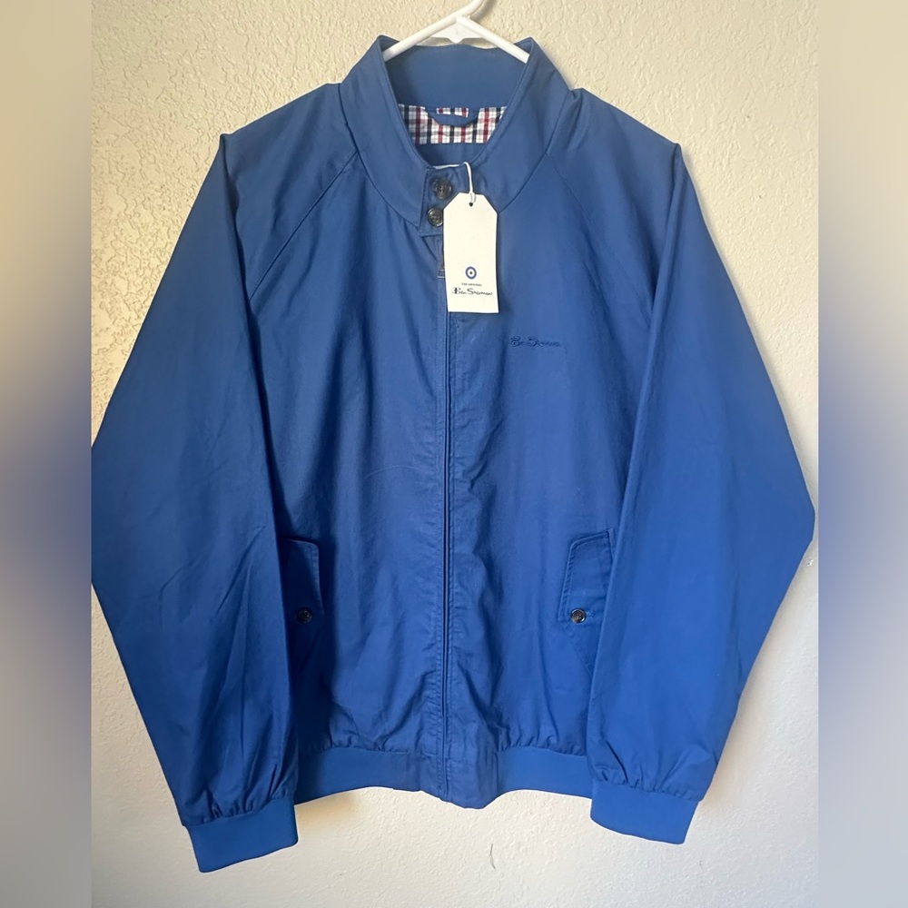 NWT Ben Sherman ,100%Cotton,True Blue Jacket with Plaid Lining - Picture 5 of 15